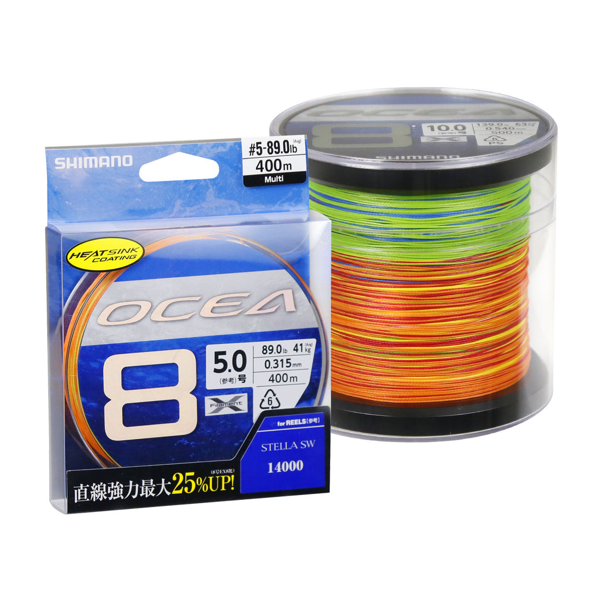 OCEA EX 8 Braid 8号-400m Shimano Ocea 8 Braid PE5 (400m)