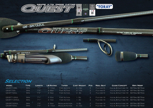 Ocean's Legacy Quest Rod QS-SF732UL 2-8lb