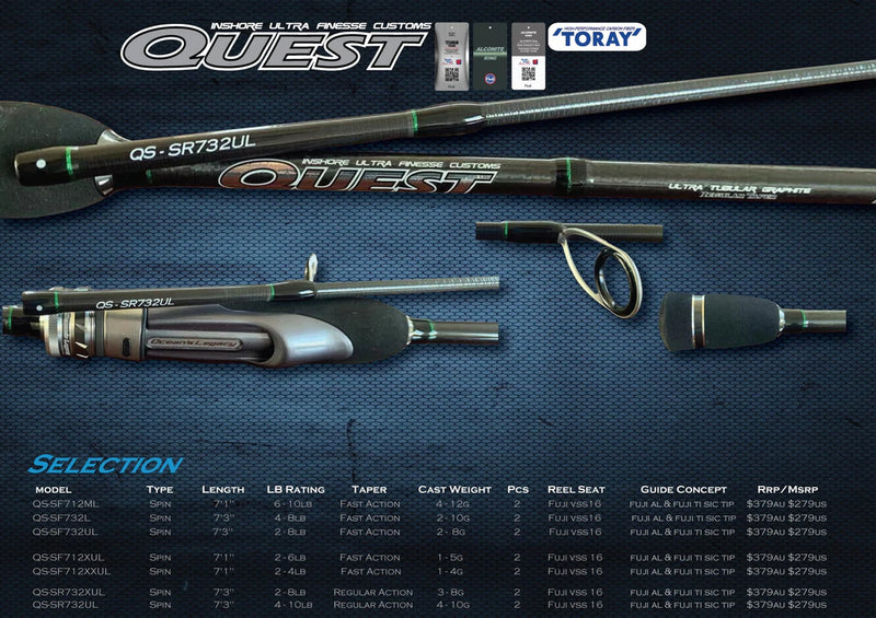Ocean's Legacy Quest Rod QS-SF732UL 2-8lb