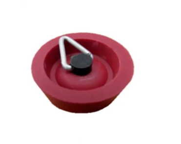 Camec 25mm Caravan Red Rubber Sink Plug with Chain Hook
