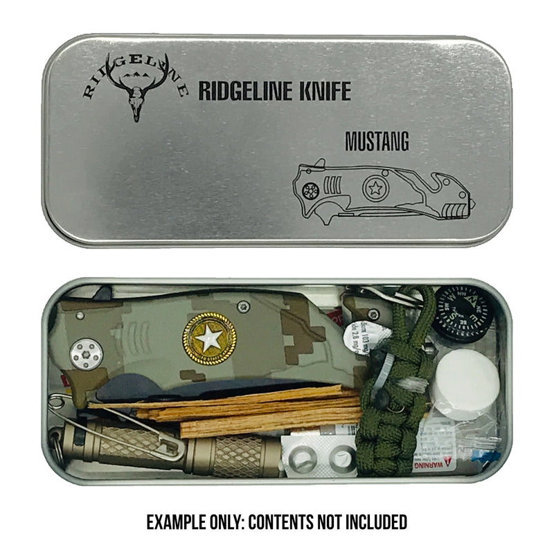 Ridgeline Mustang Rescue Folding Knife - Camo