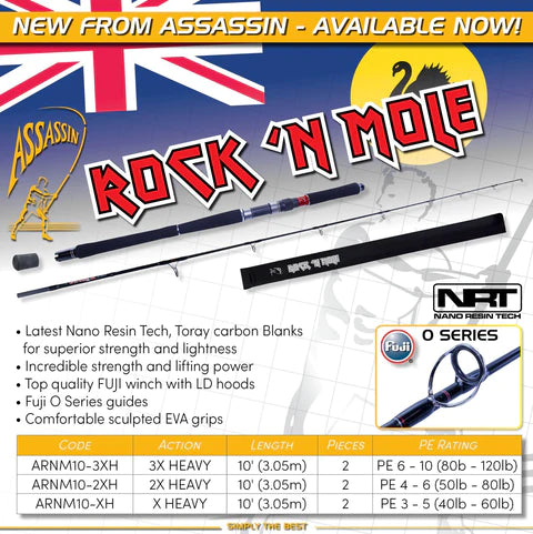 Assassin Rock n Mole Rod 10ft - 3XH PE6-10