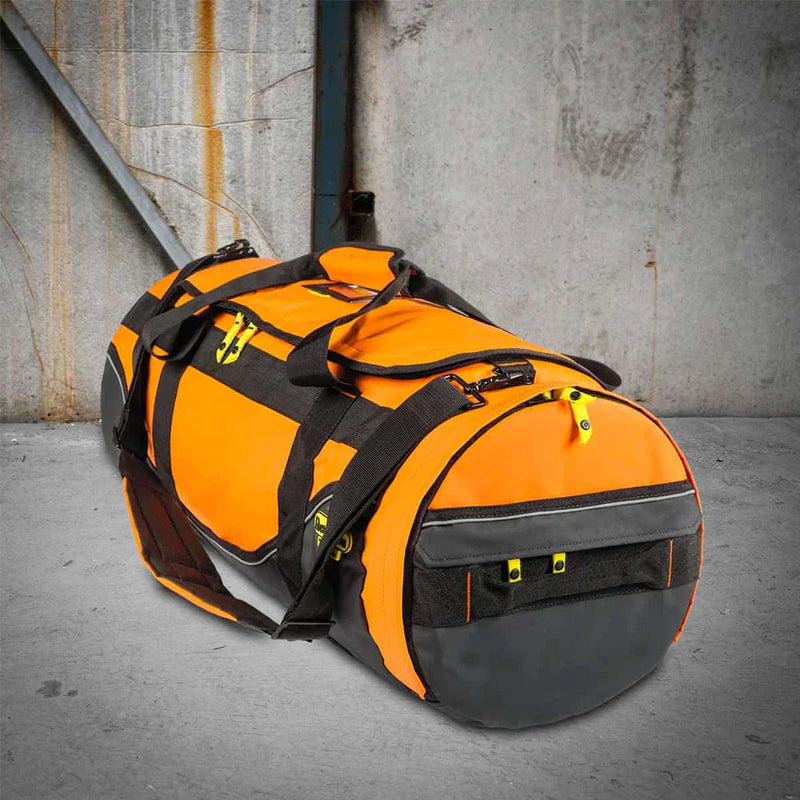Rugged Xtremes PVC Duffle Bag (Medium) - Orange/Black