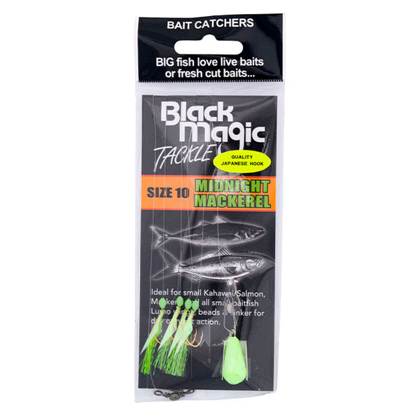 Black Magic Sabiki Rig Midnight Mackeral Size 10