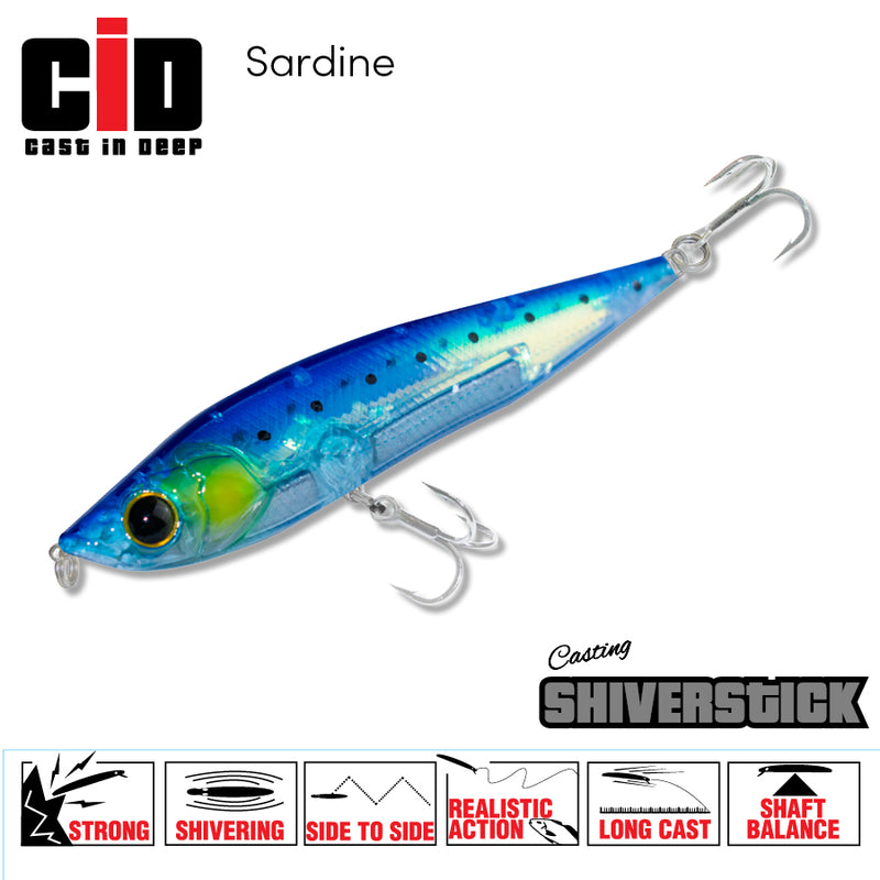 CID Shiverstick Lure 80mm Sardine