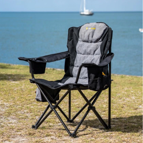 OZtrail Big Boy Chair - Black/Grey