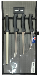 SICUT Anglers Diamond Package Knife Set - Black Handle