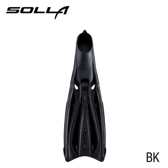 Tusa Solla Full Foot Scuba Fins - Size M/L Black (FF-23)