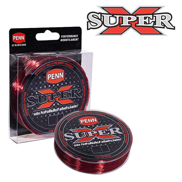 Penn Super X Red Monofilament Line 25lb 300m