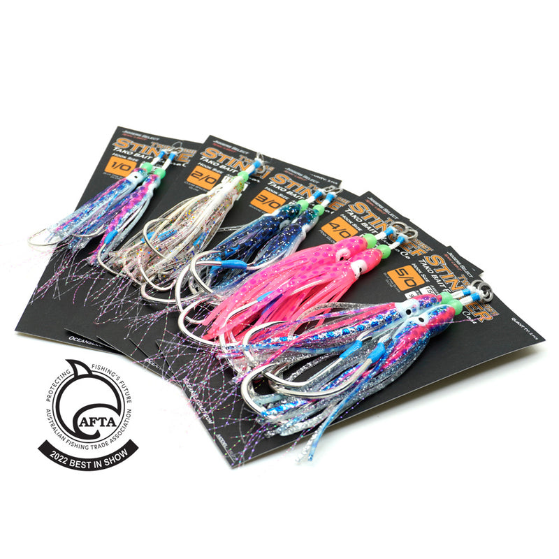 Ocean's Legacy Tako Bait Stinger Twin Assist 4/0 Sardine Glow