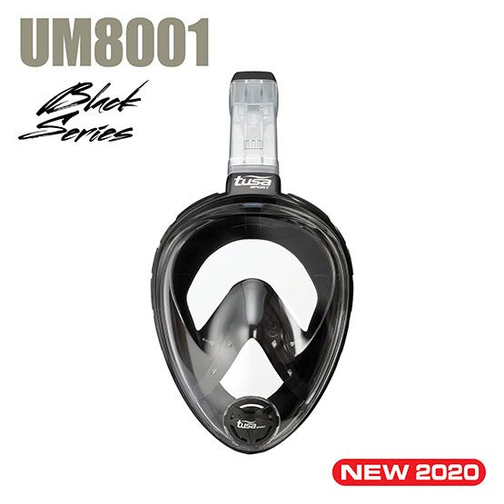 Tusa Full-face Snorkelling Mask - Black (UM8001)