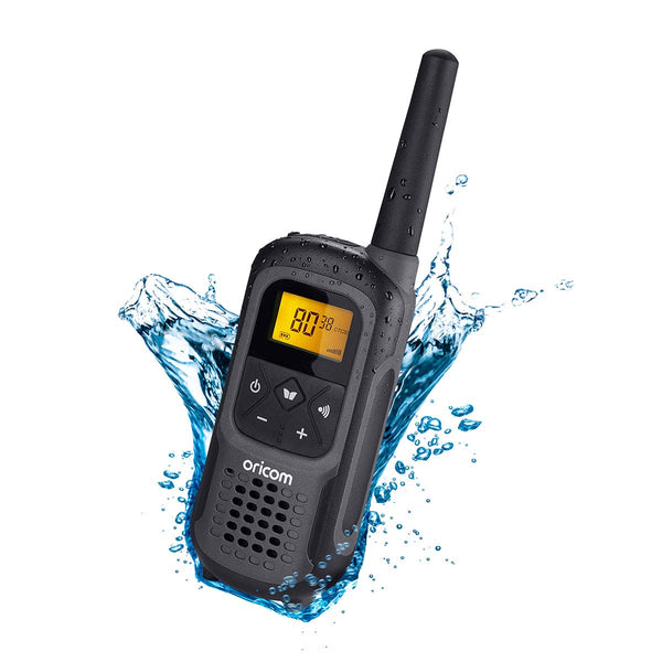 Oricom 2 Watt Waterproof Handheld IPX7 UHF CB Radio Single Pack (UHF2500-1GR) - Black
