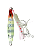 Vexed Dhu Slow Jig 220g Silver Redhead Glow