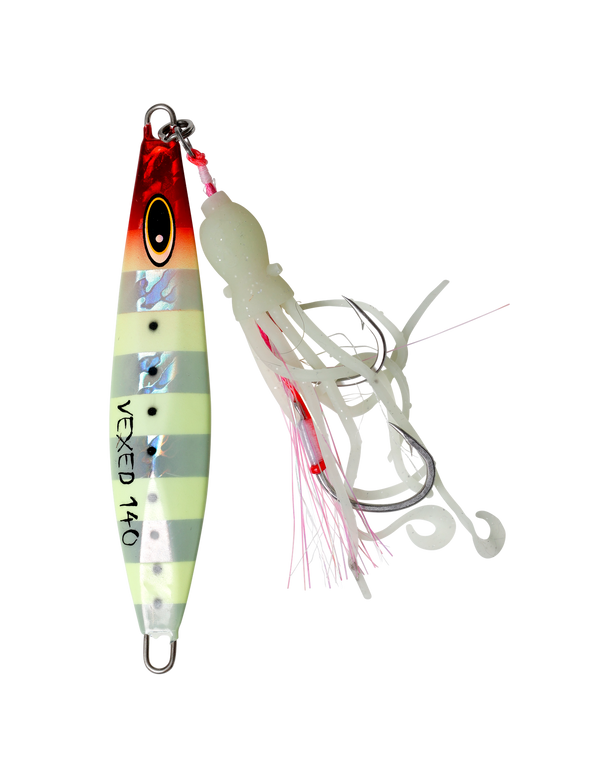 Vexed Dhu Slow Jig 500g Silver Redhead Glow