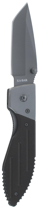 Ka-Bar Warthog Folder III 3.125" Knife Tanto Blade G10 Handle - Black (KB3074)