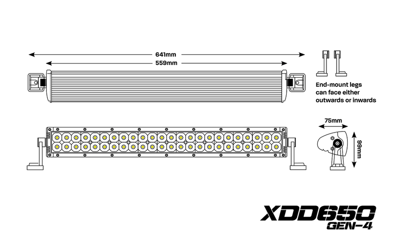 HardKorr Lighting LED Light Bar Driving 22in