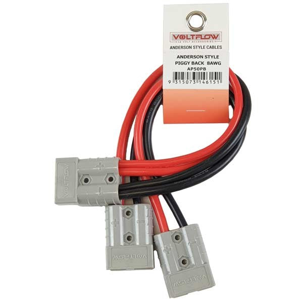 Voltflow Anderson Style Piggy Back 50AMP Connector to twin (8AWG)