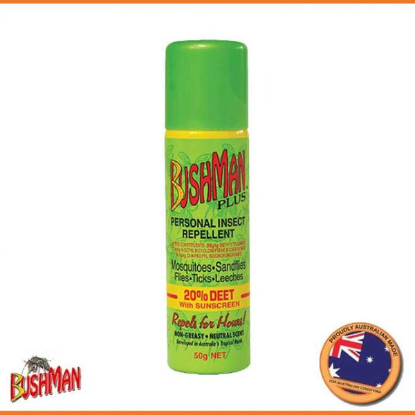 Bushman Plus 20% Deet Insect Repellent with Sunscreen Aerosol Can (50g)