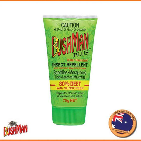 Bushman Plus 80% Deet Insect Repellent Gel with Sunscreen (75g)