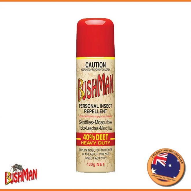 Bushman 40% Deet Ultra Heavy Duty Insect Repellent Aerosol Can (130g)
