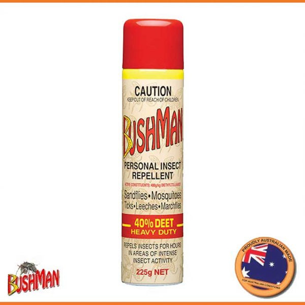 Bushman 40% Deet Ultra Heavy Duty Insect Repellent Aerosol Can (225g)
