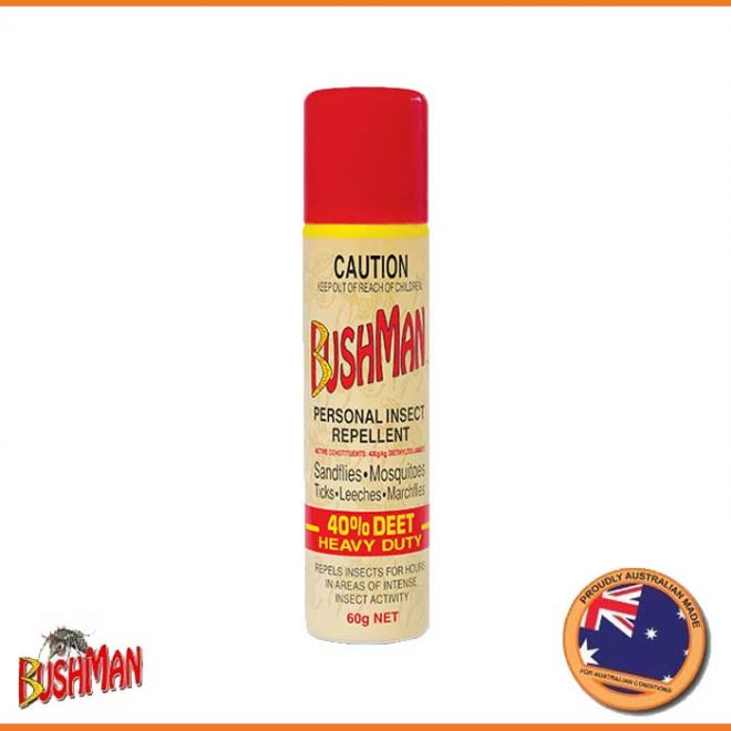 Bushman 40% Deet Ultra Heavy Duty Insect Repellent Aerosol Can (60g)