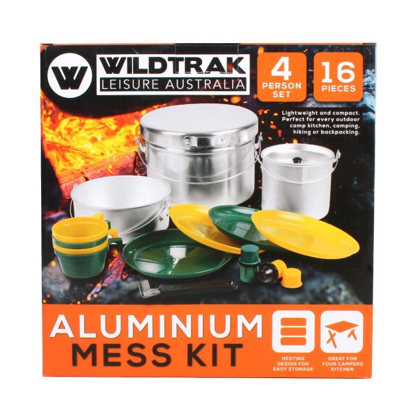 Wildtrak Aluminium 4 Person Mess Kit