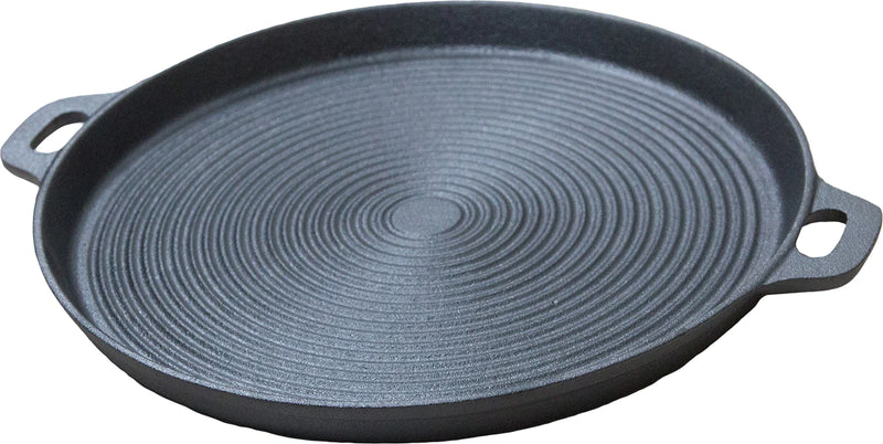 Wildtrak Round Ribbed BBQ Cast Iron Plate