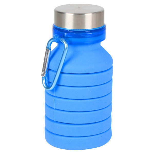 Wildtrak Expanda Silicon with Carabiner Water Bottle (550ml) - Blue