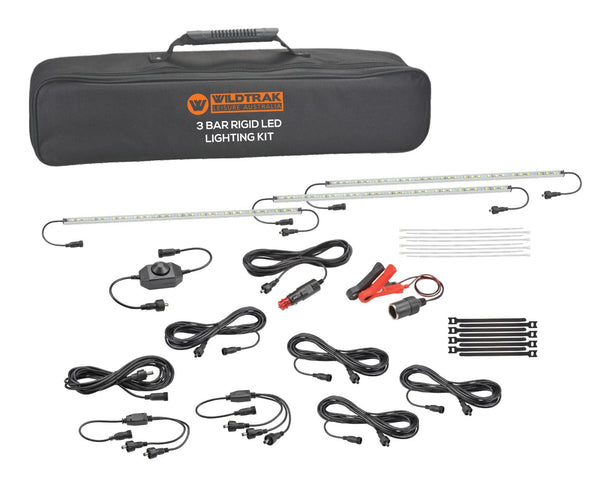 Wildtrak Luminite 300 3 x Rigid Bar LED Waterproof Lighting Kit & Carry Bag