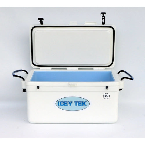 Icey Tek Long Ice Box Cooler - 56L - White