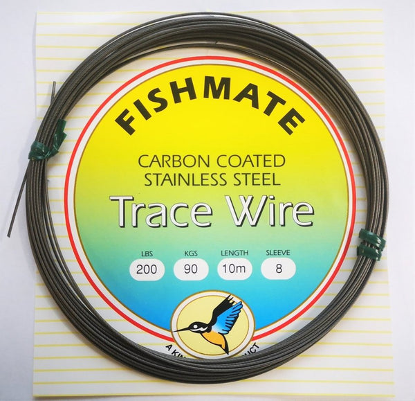 Fishmate Carbon Coated Wire 80lb 10m