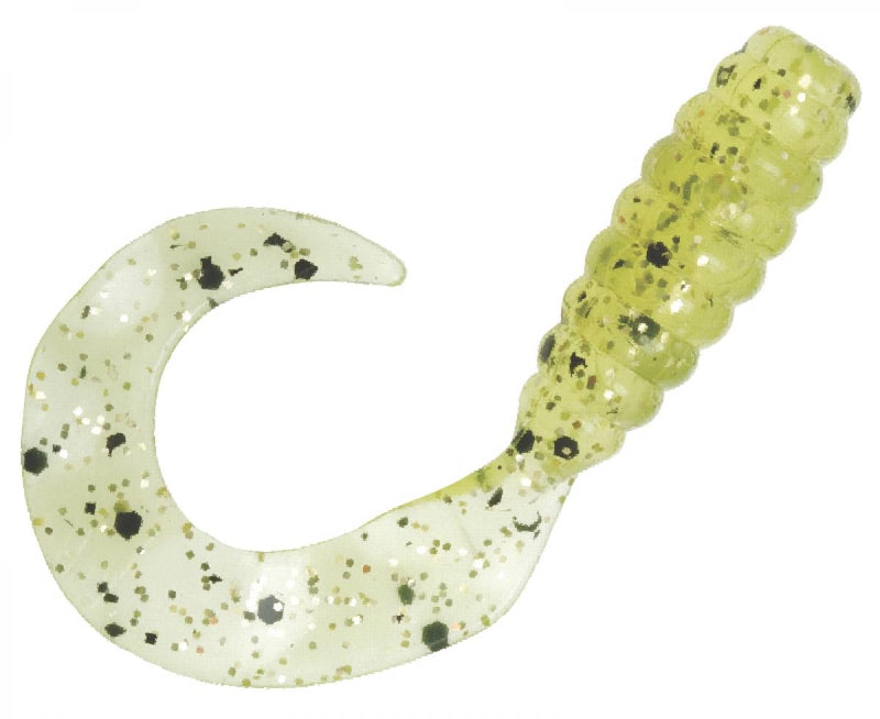 Zman 2.5" Grubz Chartreuse Sparkle Soft Plastic