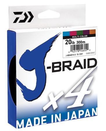 Daiwa J-Braid 4x 65lb - Multi Colour (300m)
