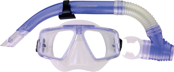 Mirage Adult Quest Silicone Mask &amp; Snorkel Set - Dark Blue