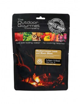 The Outdoor Gourmet Company Mediterranean Lamb With Black Olives 190G