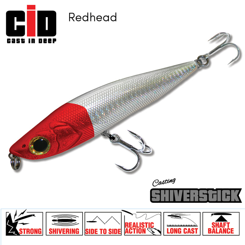 CID Shiverstick Lure 125mm - Redhead