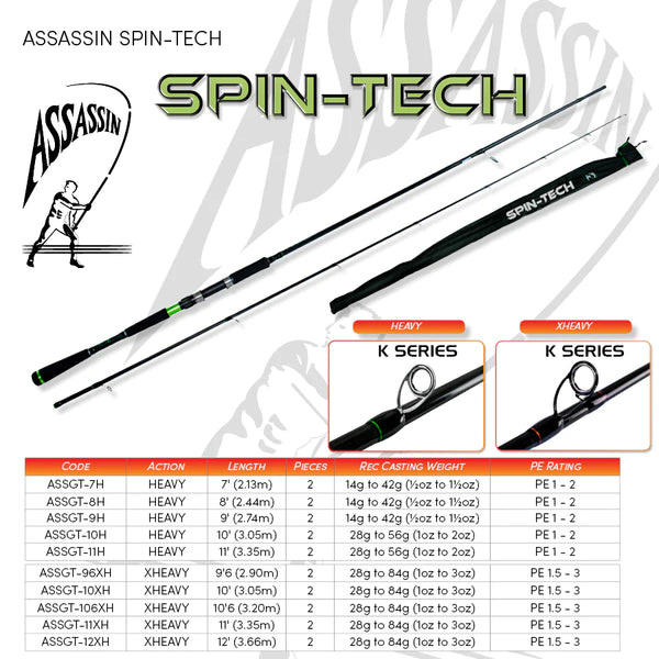 Assassin Spin-Tech Rod 12ft XH ASSGT-12XH