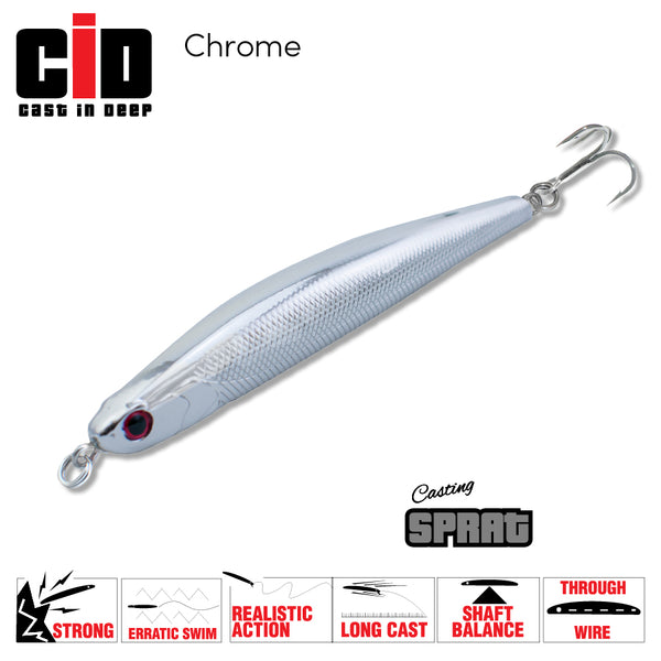 CID Sprat Lure 90mm Chrome
