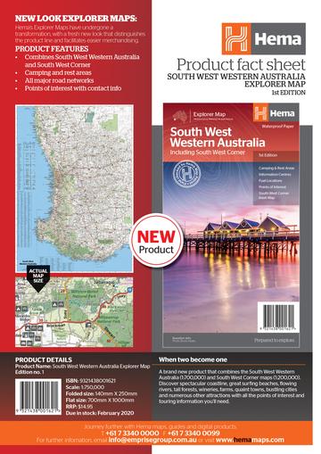 Hema South West Western Australia Map (1st edition)