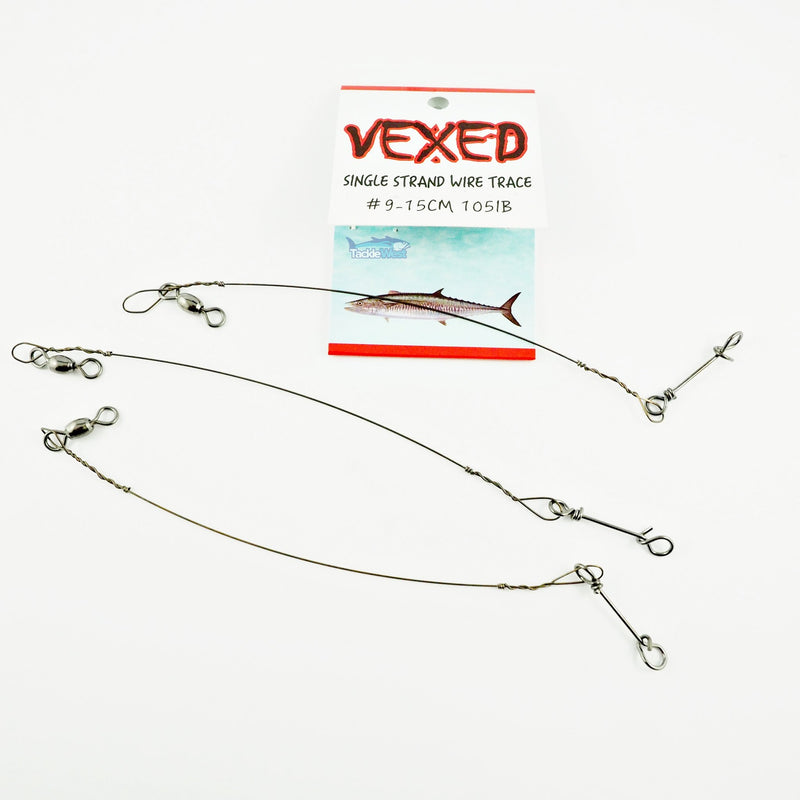 Vexed Wire Trace 86lb Single Strand 15cm 5 Pack