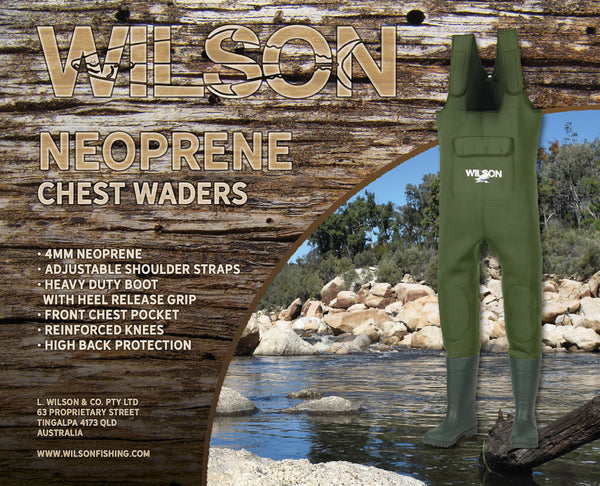 Wilson Neoprene Chest Waders Size 12