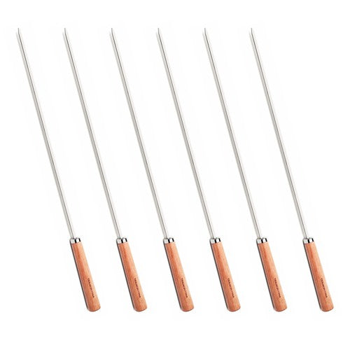 Tramontina 6pk Skewer Set Wood Handle 55cm